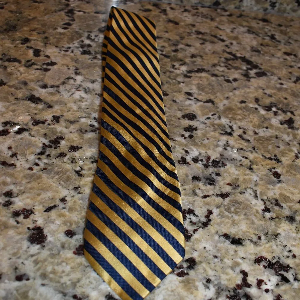 Boy's Yellow & Blue Striped Tie